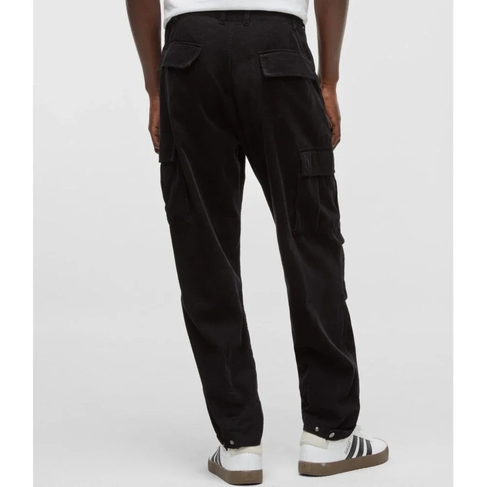 Mode of One Mens Relaxed Fit Tapered Cargo Pants Black 34 100197732MN FA24 NEW